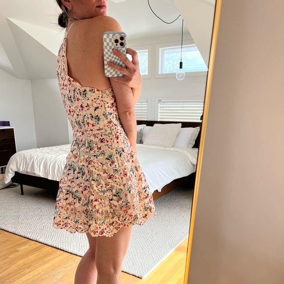 TULAROSA Rainbow Lace Apron Fit & Flare Dress - Picture 3 of 5